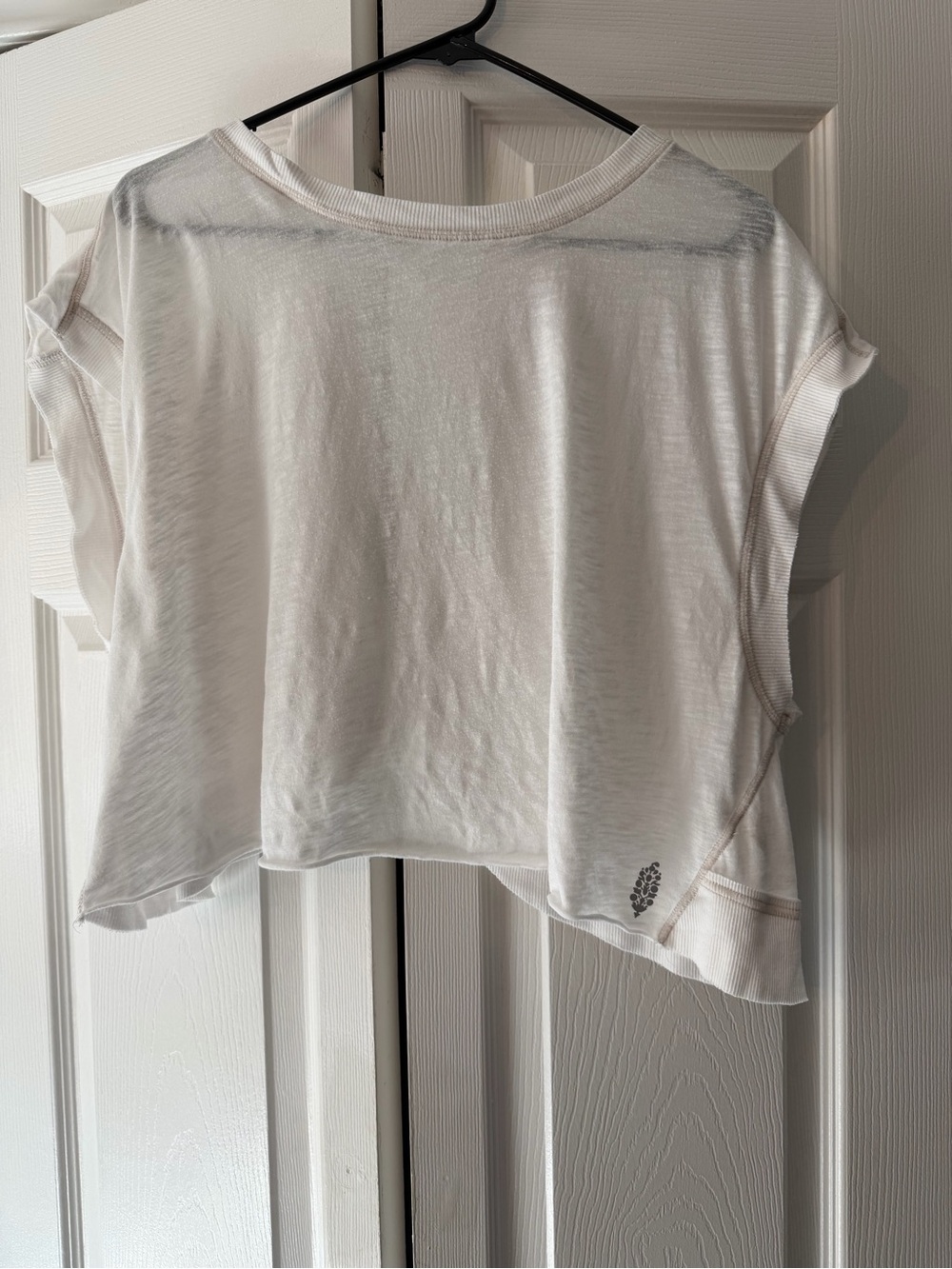 FP Movement by Free People Cream Relaxed Crop Tee